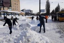 сніг на вулицях