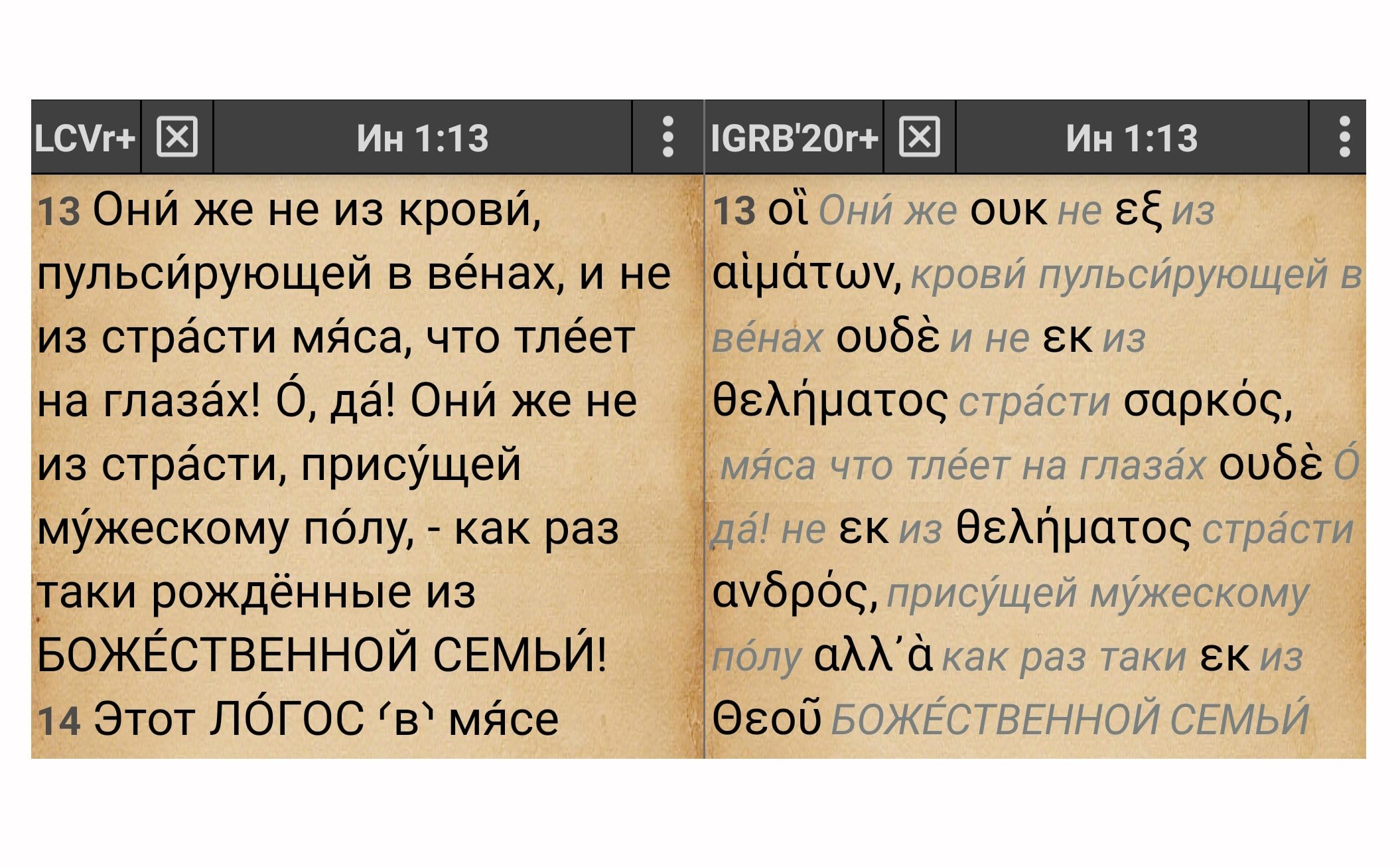 у додатку MyBible