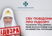 Підозра патріарху РПЦ
