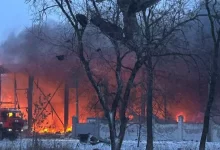 Наслідки ракетного удару в Україні