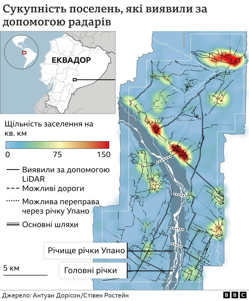 В джунглях Амазонії було виявлено велике стародавнє місто, яке тисячоліттями залишалося прихованим