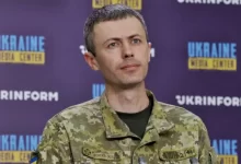 Зображення представника Державної прикордонної служби України Андрія Демченка, який коментує ситуацію на кордоні з Польщею