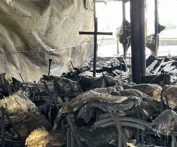 Пожежа знищила приміщення церкви "Благодать" в Києві