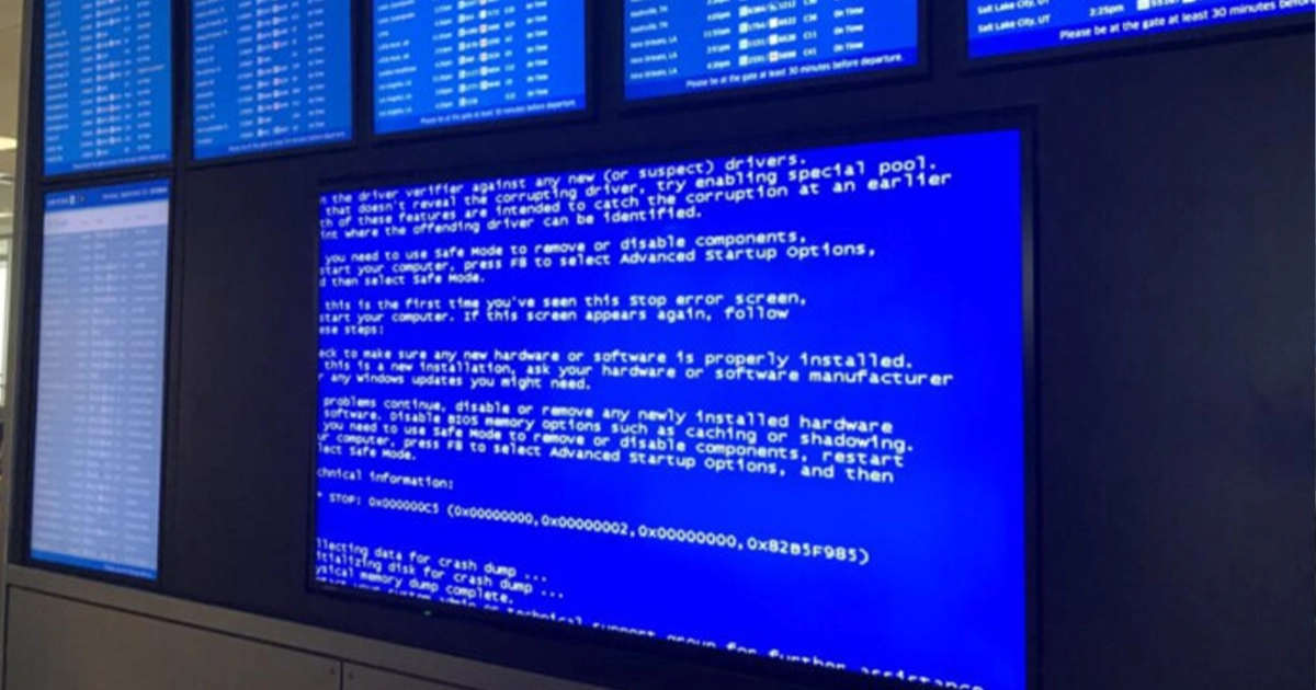 збій системи Windows