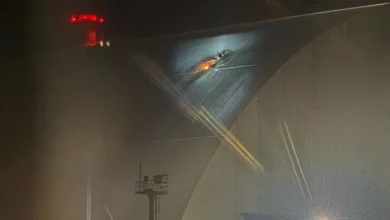 Пошкоджений дах укриття 4-го енергоблоку Чорнобильської АЕС