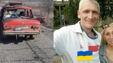Наслідки удару дрона-камікадзе по цивільному авто в Марганецькій громаді