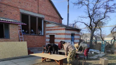 Зруйнована церква ЄХБ у Яготині після атаки дронів