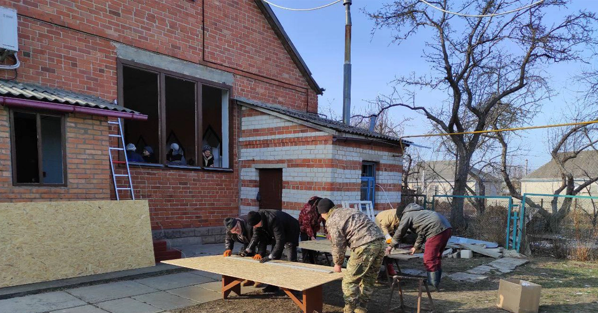 Зруйнована церква ЄХБ у Яготині після атаки дронів