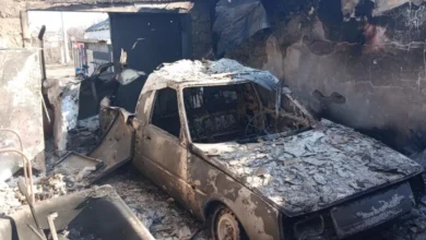 Знищений автомобіль волонтерів після атаки російського дрона на Херсонщині