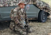 Український пастор Олег Магдич під час служби на фронті