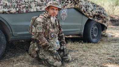 Український пастор Олег Магдич під час служби на фронті