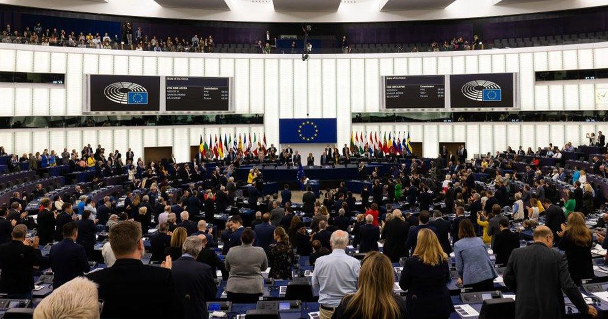 Засідання Європарламенту, присвячене обговоренню підтримки України та санкцій проти Росії.
