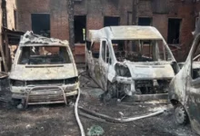 Руїни бази медбатальйону Госпітальєри після удару дрона