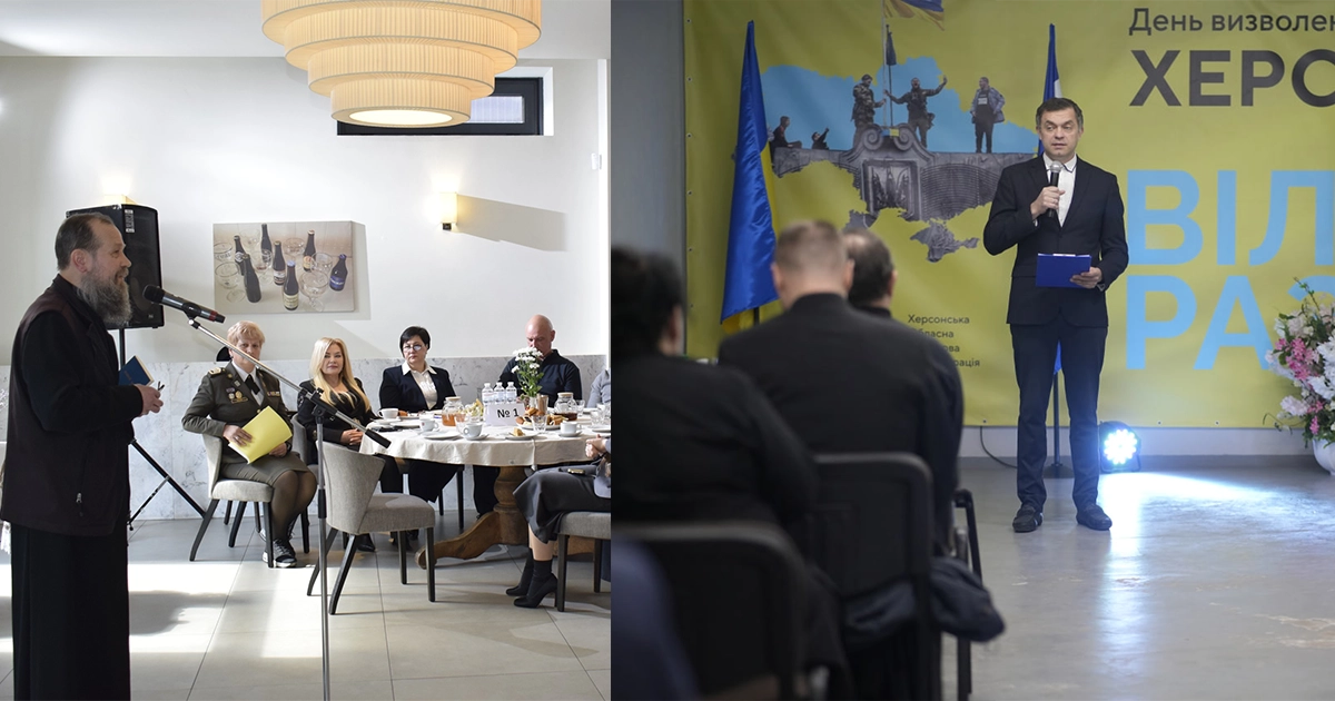 часники молитовного сніданку моляться за Україну в Обухові та Херсоні, квітень 2025