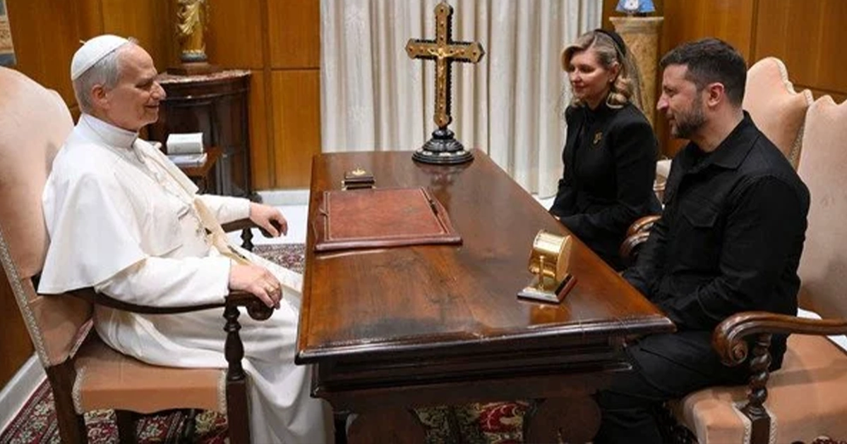 Папа Лев XIV провів першу офіційну зустріч із президентом України Володимиром Зеленським