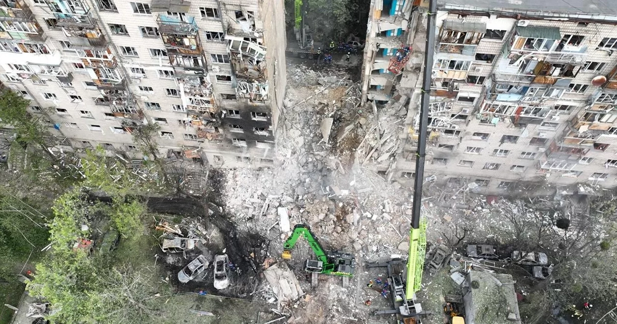 Наслідки нічної атаки дронами й ракетами по Києву 17 червня 2025 року