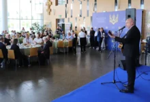 Учасники п’ятого Молитовного сніданку Львівщини під час спільної молитви