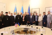 Андрій Садовий та християнські лідери США під час зустрічі у Львові