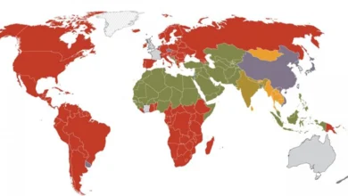 Карта світу з виділеними країнами, де християни більше не становлять більшість.