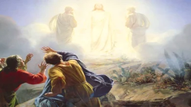 сус Христос на горі Преображення разом із Мойсеєм та Іллею, коли учні бачать Його славу