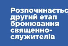 Другий етап бронювання священнослужителів у критично важливих церквах