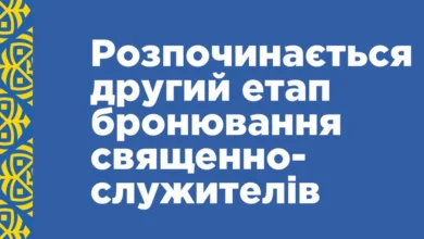 Другий етап бронювання священнослужителів у критично важливих церквах