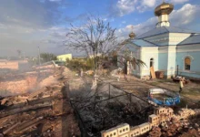 Зруйнований храм у Херсоні після російських обстрілів