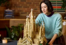 Модель храму Саграда Фамілія, зібрана з деталей LEGO.