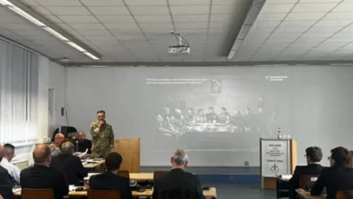 Український військовий капелан виступає на Балтійській конференції військового капеланства у Гамбурзі